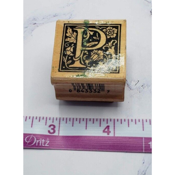 Lot of 5 Wood Mounted Rubber Stamps Dogs Bears and Flowers - Picture 6 of 16